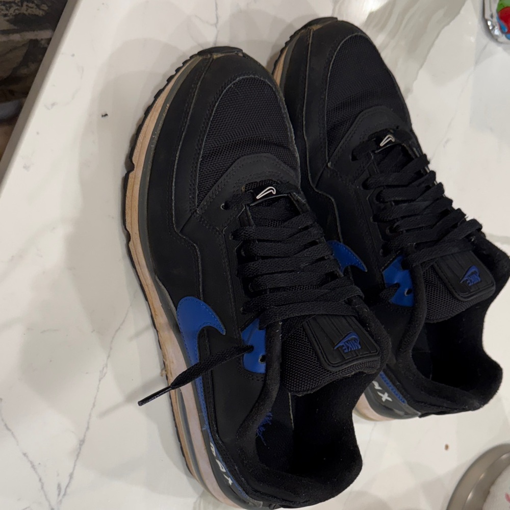 Nike Black and Blue Sneakers